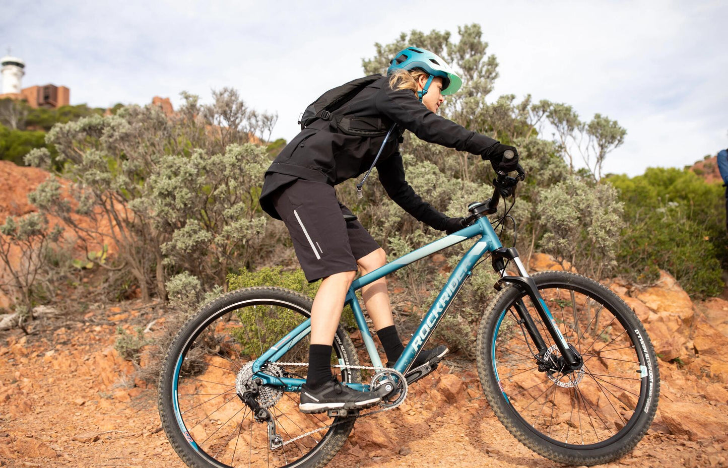 Vélo VTT ST 530 FEMME TURQUOISE 27'5