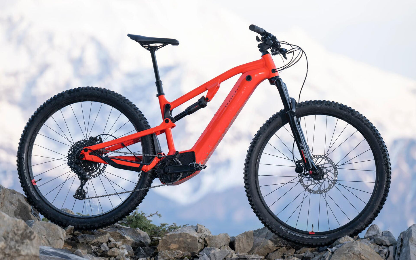 Vélo VTT électrique tout suspendu 29" - E-EXPL 520 S Rouge vif