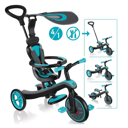 Tricycle évolutif pour bébé EXPLORER 4 en 1 Bleu Canard