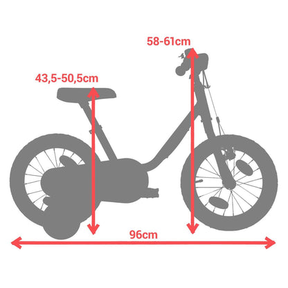 14-ZOLL-FAHRRAD 3-5 JAHRE 500 MONSTERS