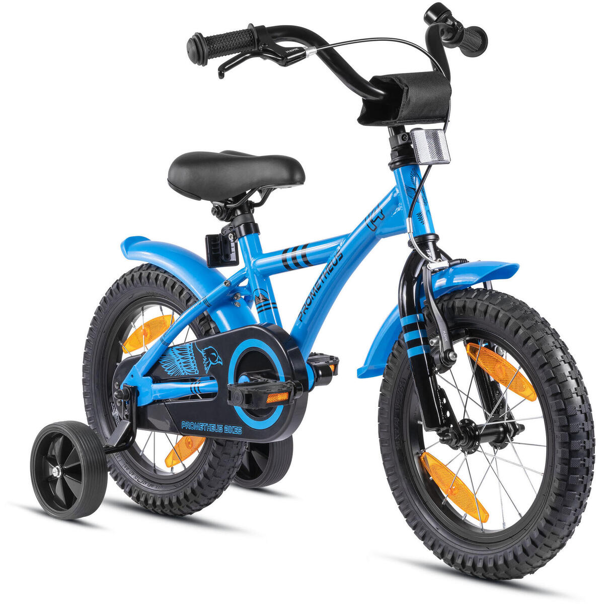 14-Zoll-Kinderfahrrad 3–5 Jahre mit Stabilisierungsrädern und Rücktritt