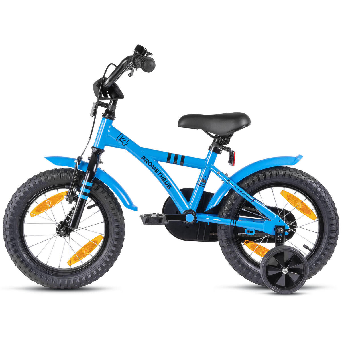 14-Zoll-Kinderfahrrad 3–5 Jahre mit Stabilisierungsrädern und Rücktritt