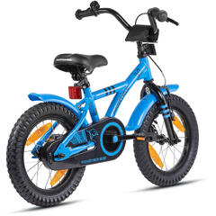 14-Zoll-Kinderfahrrad 3–5 Jahre mit Stabilisierungsrädern und Rücktritt