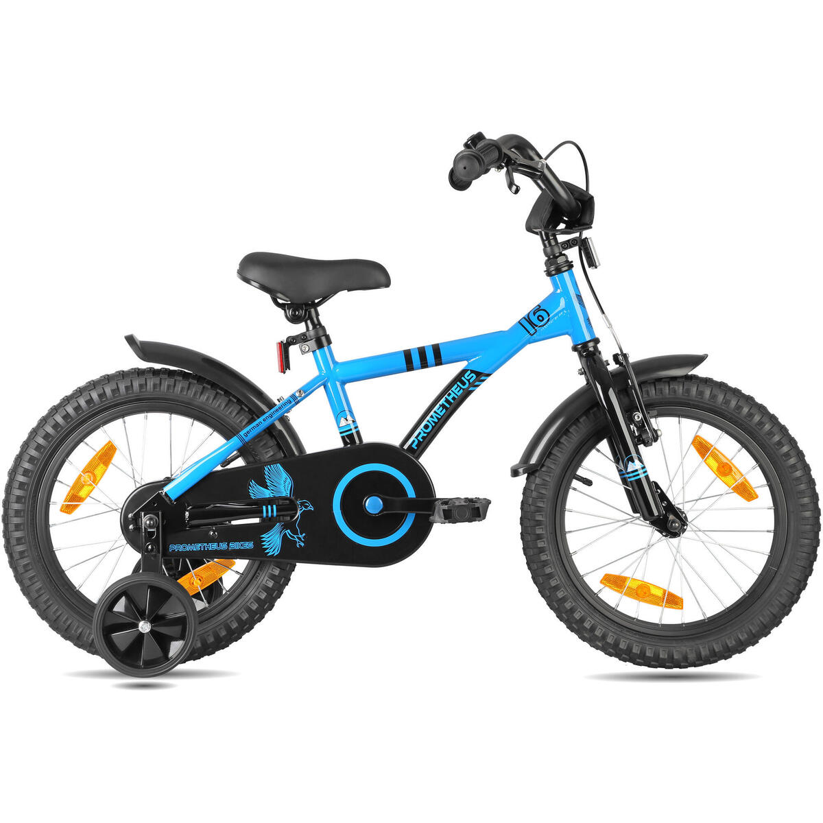 16-Zoll-Kinderfahrrad 4–6 Jahre mit Stabilisierungsrädern und Rücktritt 