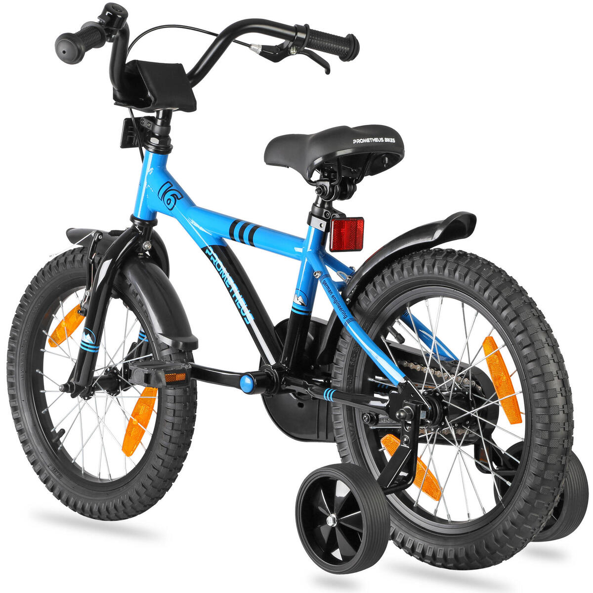 16-Zoll-Kinderfahrrad 4–6 Jahre mit Stabilisierungsrädern und Rücktritt 