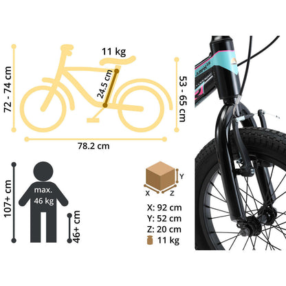 Vélo 16 pouces VTT enfant 4 ans MTB