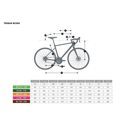 VELO ROUTE CYCLOTOURISTE TRIBAN RC500 SORA/PROWHEEL GRIS