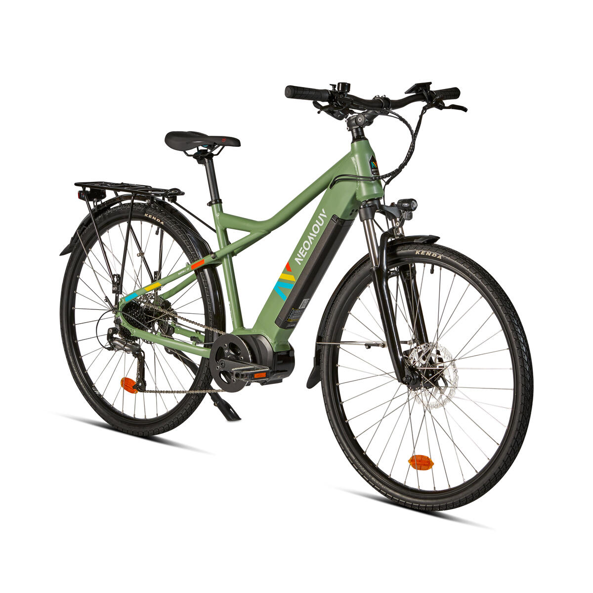 Vélo tout chemin électrique - NEOMOUV RAIPON 2 High Frame- Kaki