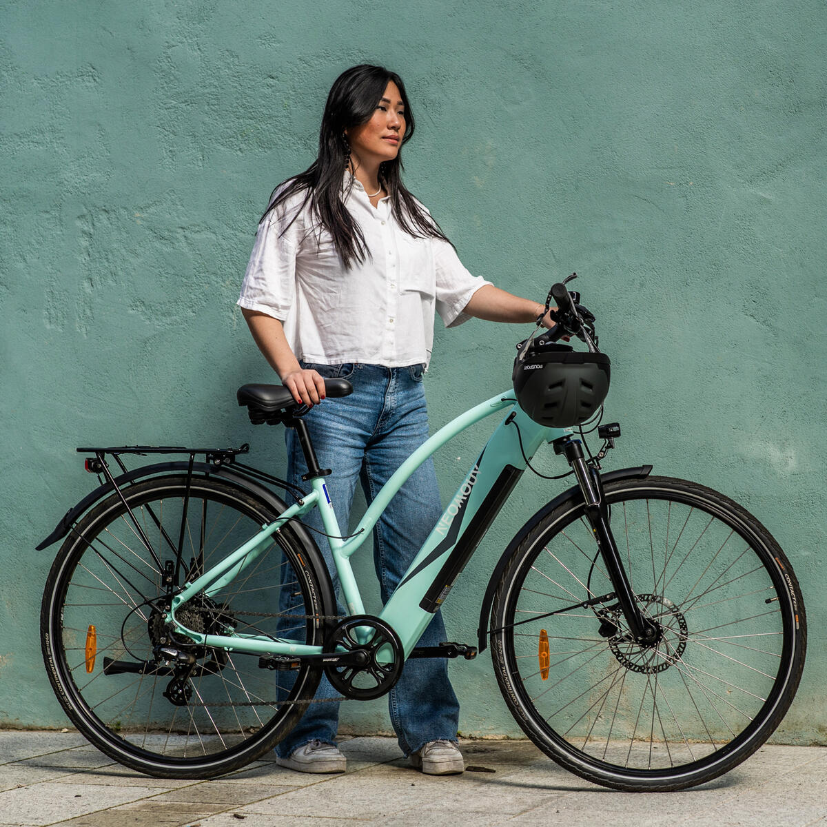 Vélo tout chemin électrique - NEOMOUV RAIPON - Bleu