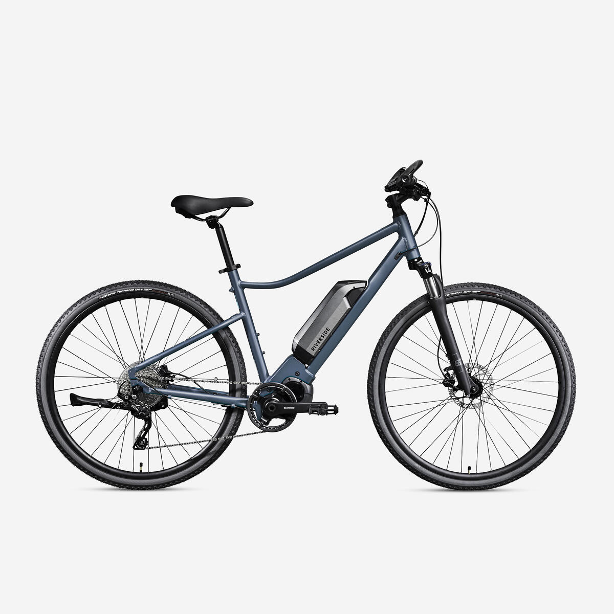 VÉLO TOUT CHEMIN ELECTRIQUE RIVERSIDE 540 E BLEU (BATTERIE)