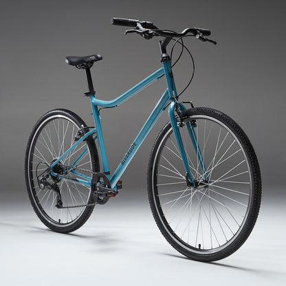 VELO TOUT CHEMIN RIVERSIDE 120 BLEU PETROL NOIR