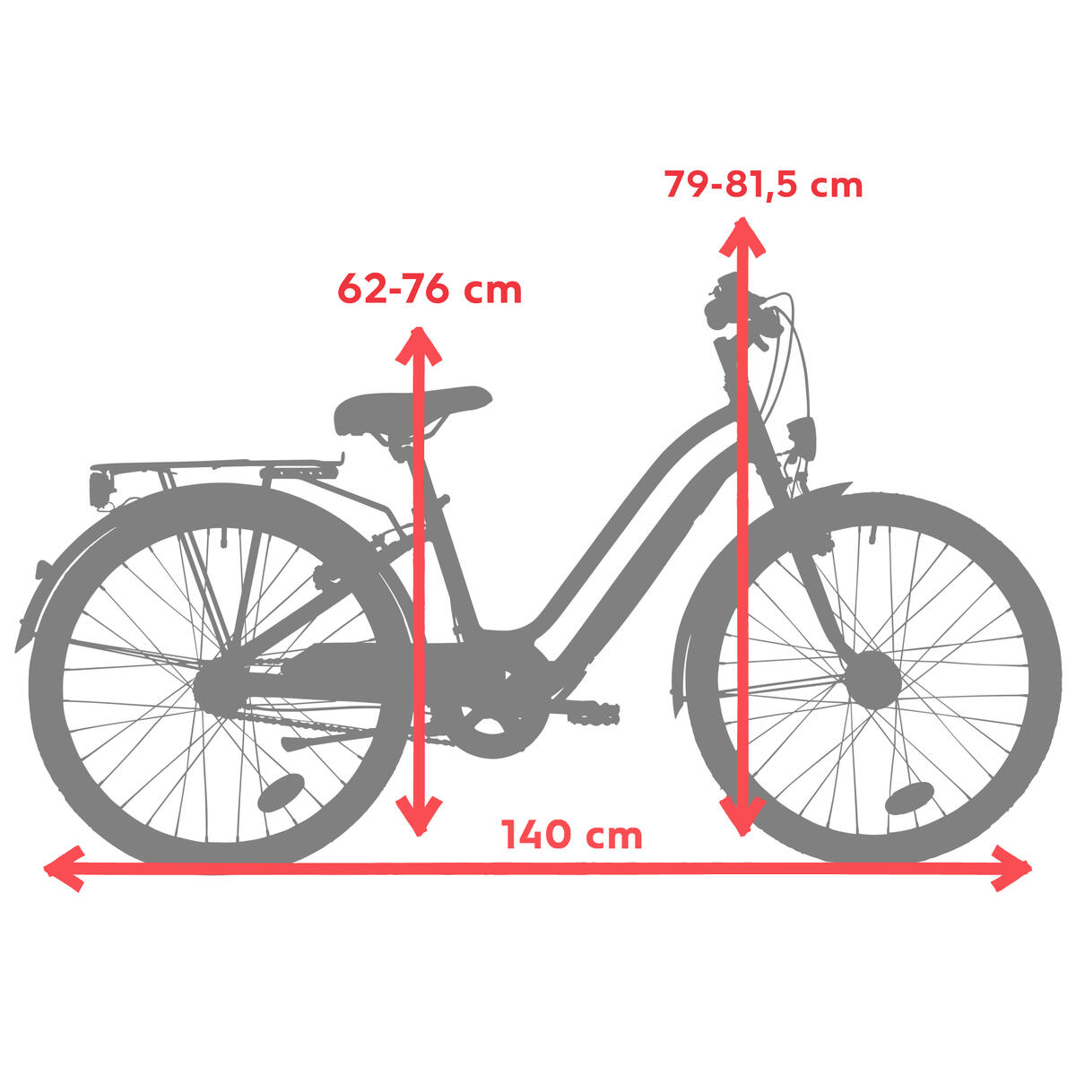 KINDER-CITYFAHRRAD ELOPS 900 20 ZOLL 6-9 JAHRE ROT 