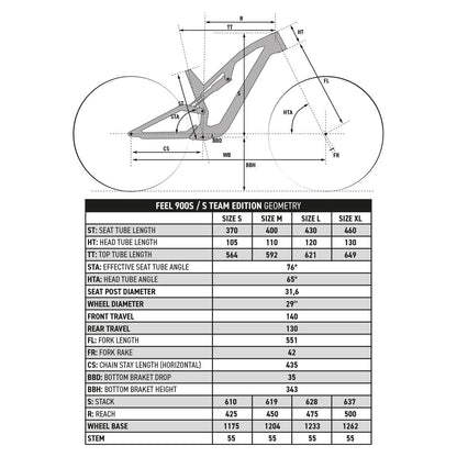 All Mountain MTB-Fahrrad FEEL 900 S Team Edition Carbonrahmen 