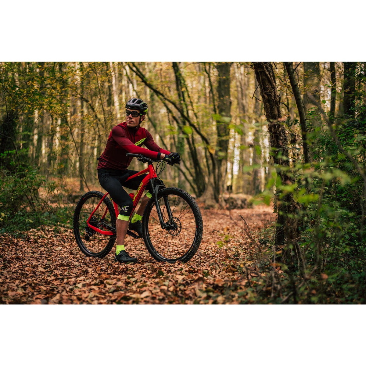 Vélo VTT cross country XC 120 cadre aluminium rouge