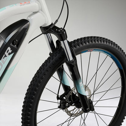 Vélo VTT électrique semi-rigide 27'5", E-ST100 BLANC