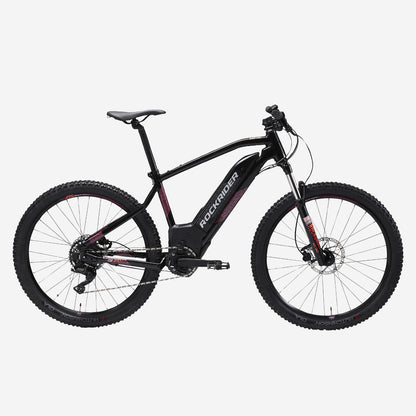 Vélo VTT électrique semi-rigide 27,5", E-ST520 Noir Violet