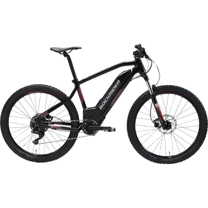 Vélo VTT électrique semi-rigide 27,5", E-ST520 Noir Violet