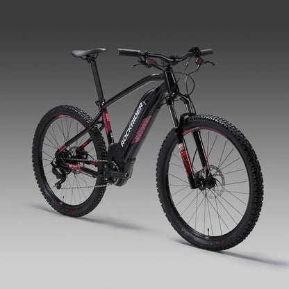 Vélo VTT électrique semi-rigide 27,5", E-ST520 Noir Violet