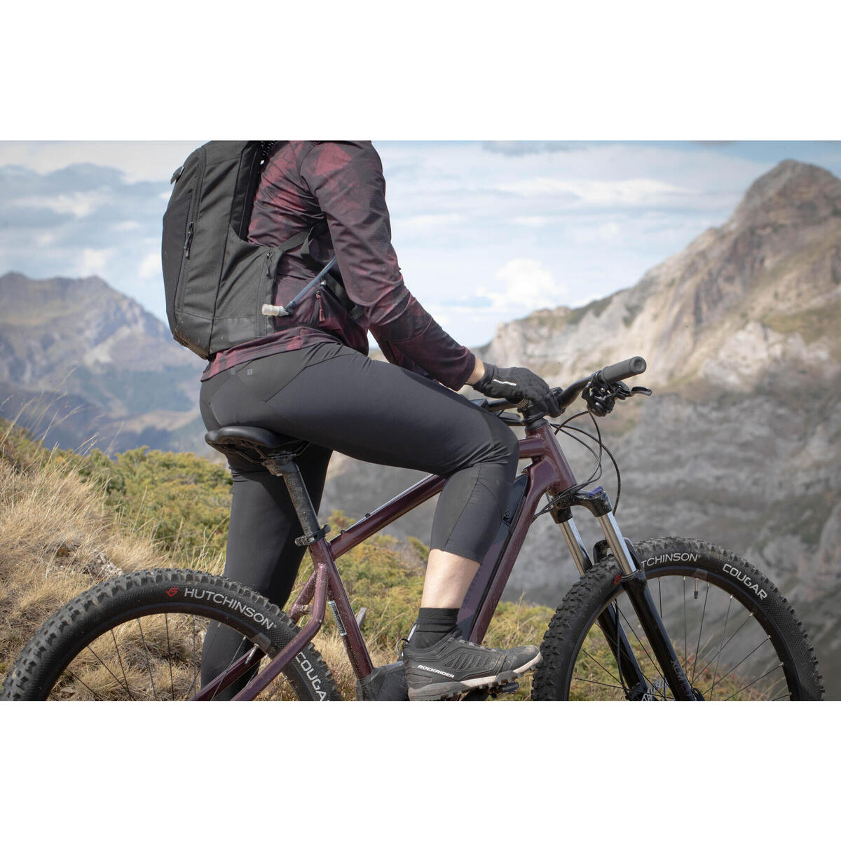 vélo VTT électrique semi-rigide 27,5" femme - E-ST 500 prune