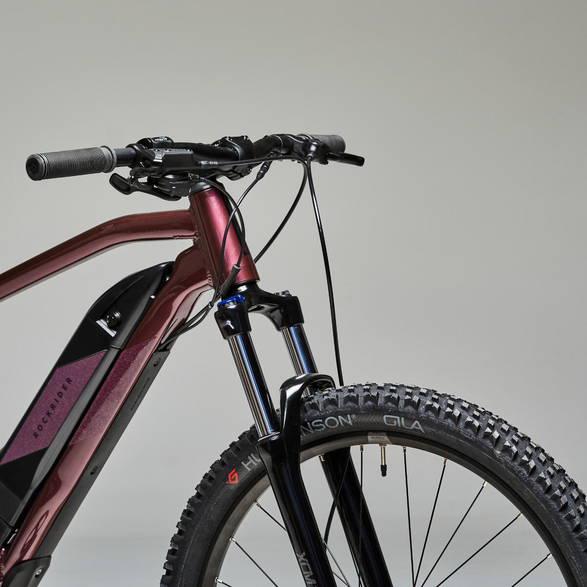 vélo VTT électrique semi-rigide 27,5" femme - E-ST 500 prune