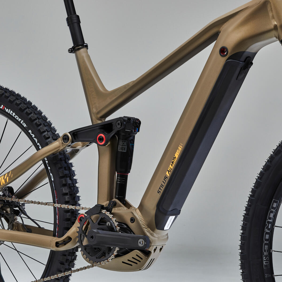 Vélo Vtt électrique tout suspendu 29" - STILUS E-ALL MOUNTAIN Ocre