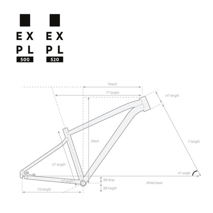 ESPLORA LA BICI MTB DA ESCURSIONISMO 520 GRIGIA ROSSA 29". 