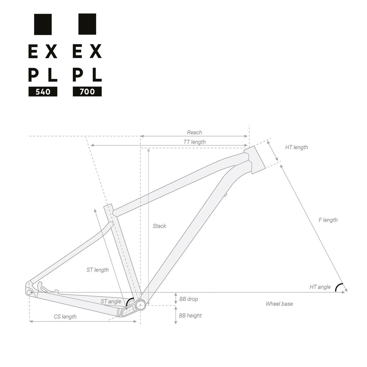 VÉLO VTT RANDONNÉE EXPLORE 540 BLEU NOIR 29"