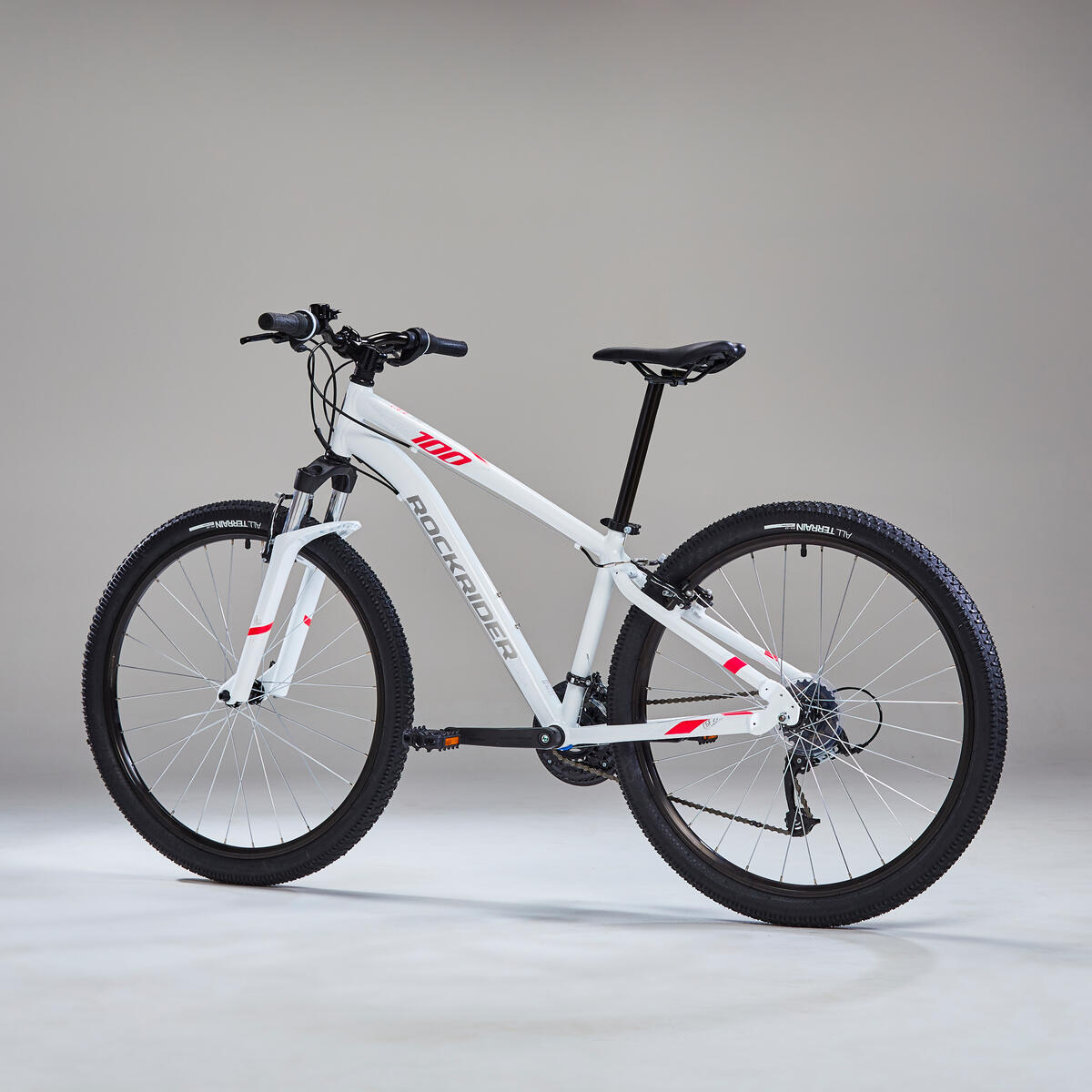 VÉLO VTT ST 100 FEMME BLANC ROSE 27,5"