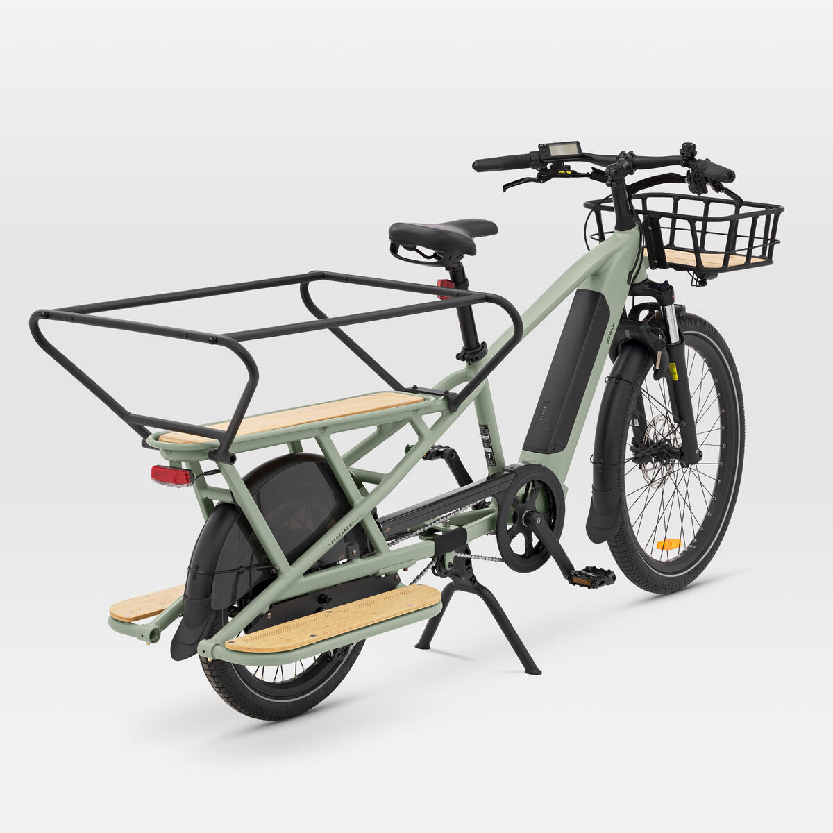 VELOCARGO ELECTRIQUE LONGTAIL CHARGEMENT ARRIERE R500E vert clair