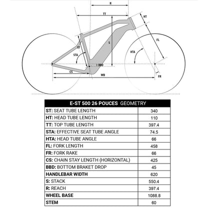 VTT ELECTRIQUE ENFANT ROCKRIDER E ST 500 26 POUCES 9-12 ans