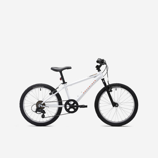 VTT ENFANT ROCKRIDER ST 120 20 POUCES 6-9 ans BLANC ORANGE